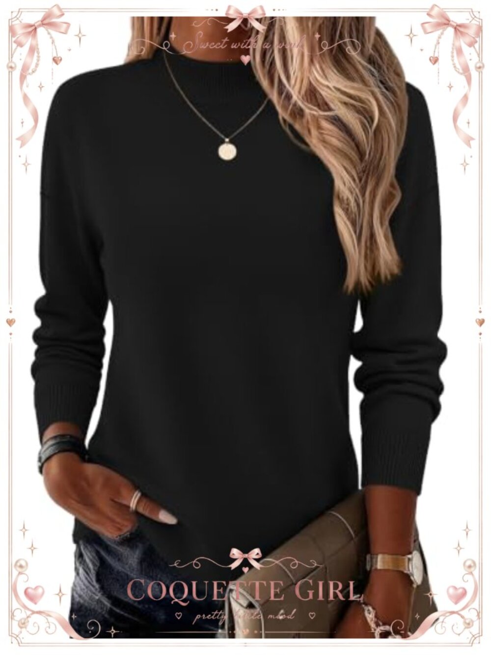 Zeagoo Women's Mock Turtleneck Sweater Long Sleeve Lightweight Fall